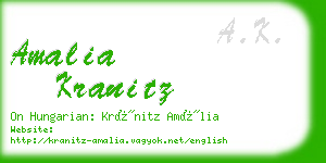 amalia kranitz business card